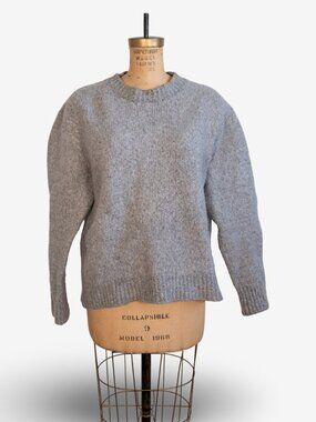 Acne Studios Cashmere Wool Blend Grey Boxy Sweater